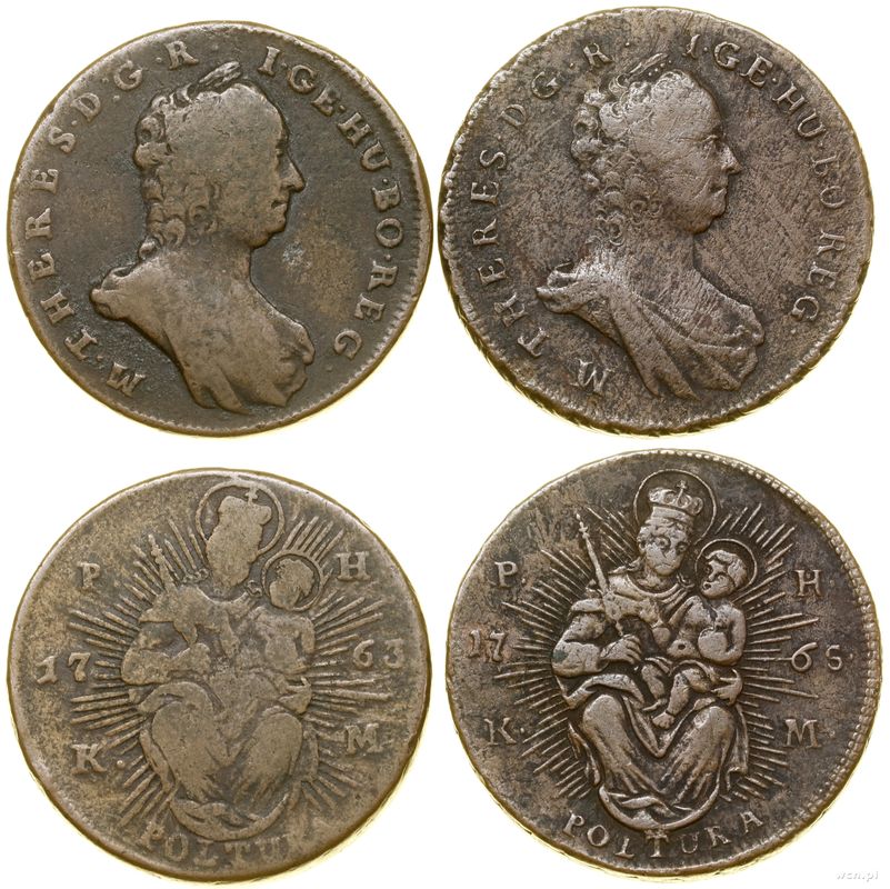 Węgry, zestaw: 2 x poltura, 1763, 1765