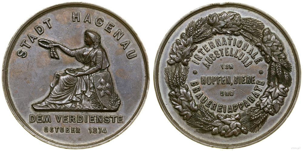Niemcy, medal nagrodowy, 1874