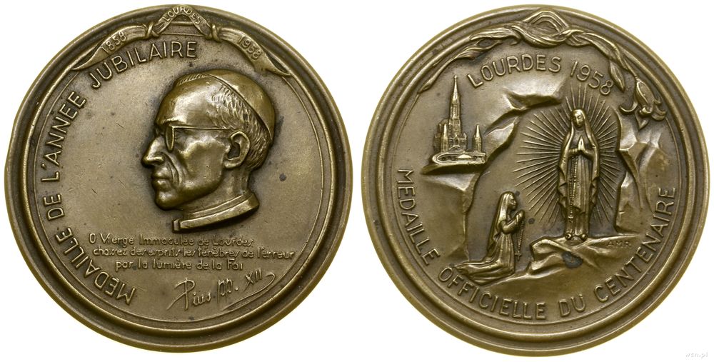 Watykan, 100. rocznica objawienia w Lourdes, 1958