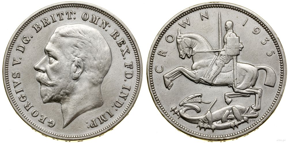 Wielka Brytania, 1 korona, 1935