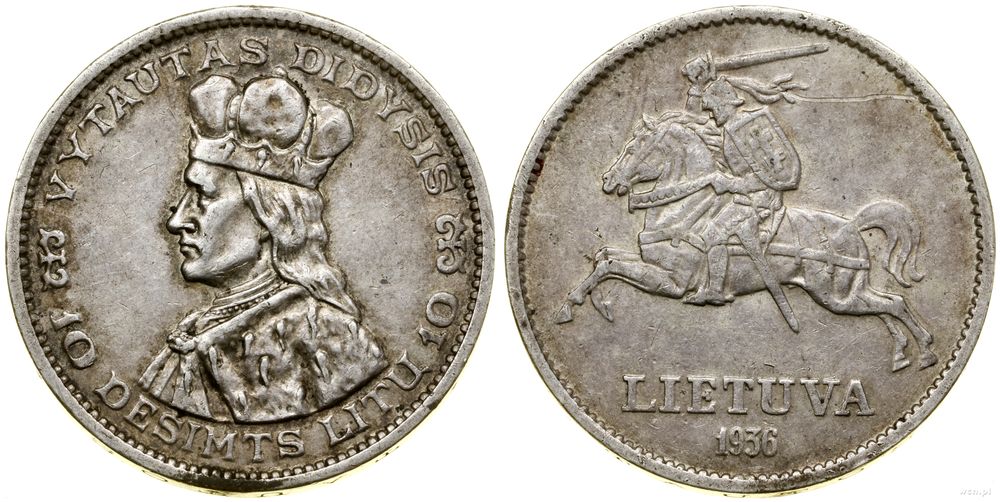 Litwa, 10 litów, 1936