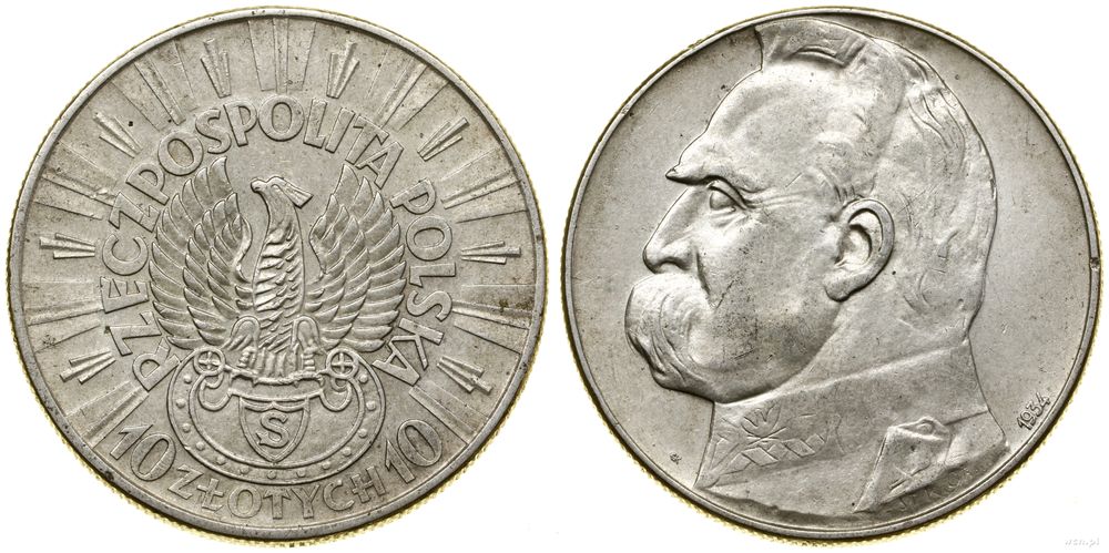 Polska, 10 złotych, 1934 S