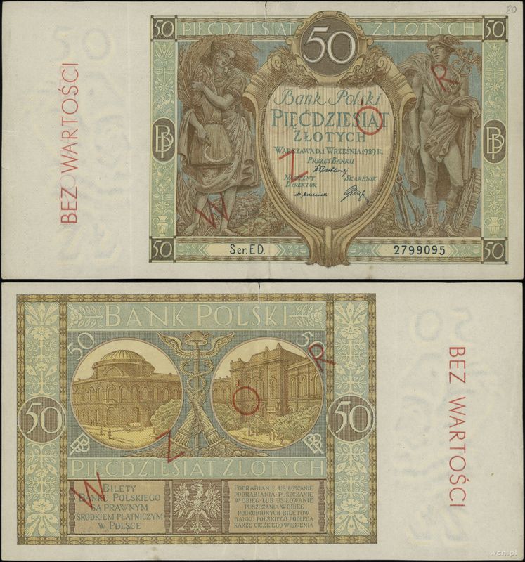 Polska, 50 złotych, 1.09.1929