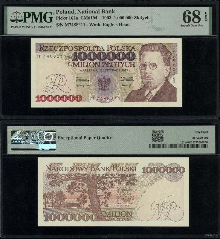 Polska, 1.000.000 złotych, 16.11.1993