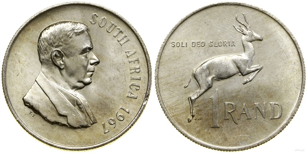 Republika Południowej Afryki, 1 rand, 1967