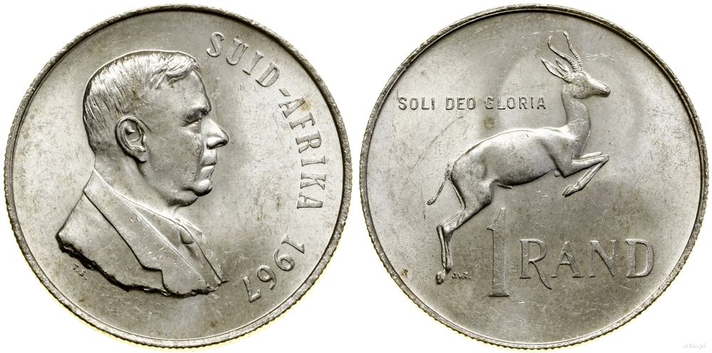 Republika Południowej Afryki, 1 rand, 1967