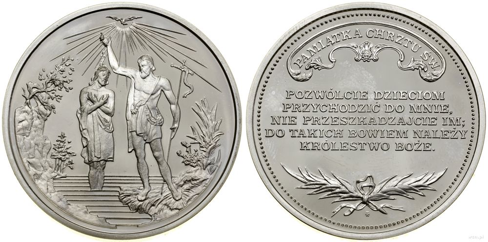 Polska, medal chrzcielny