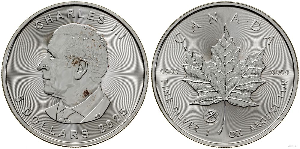 Kanada, 5 dolarów = 1 uncja, 2025