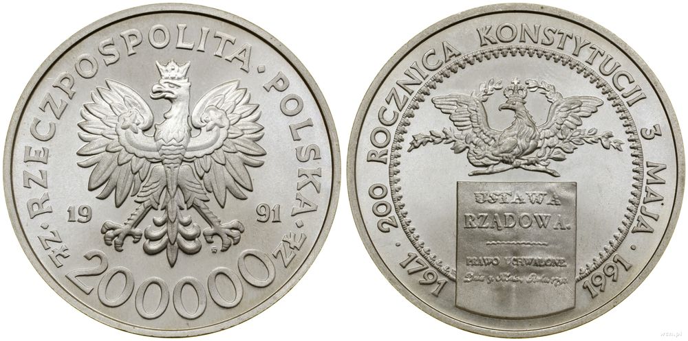 Polska, 200.000 złotych, 1991