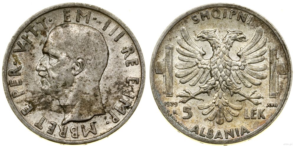 Albania, 5 leków, 1939 R