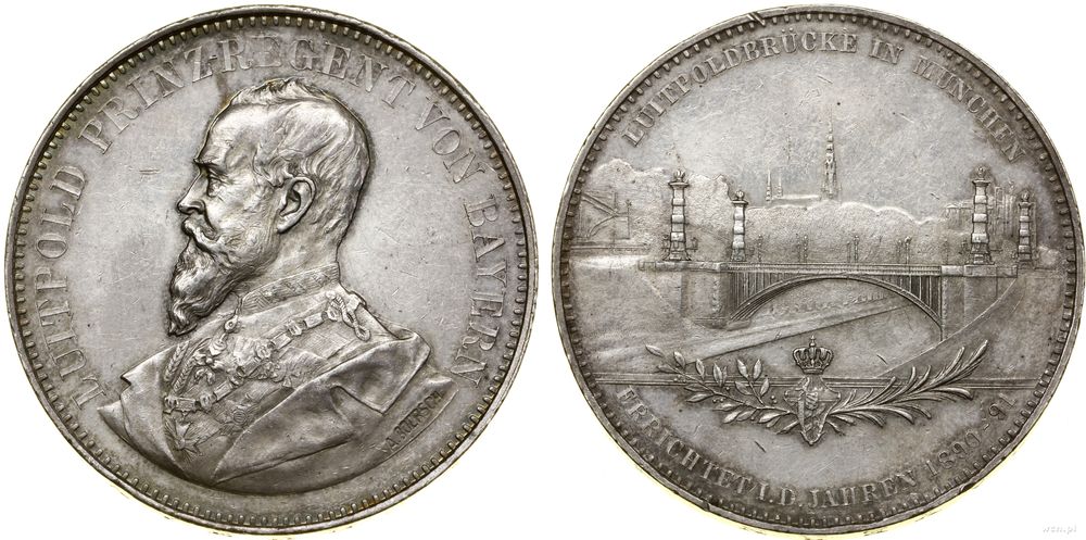 Niemcy, medal wagi dwutalara, 1891