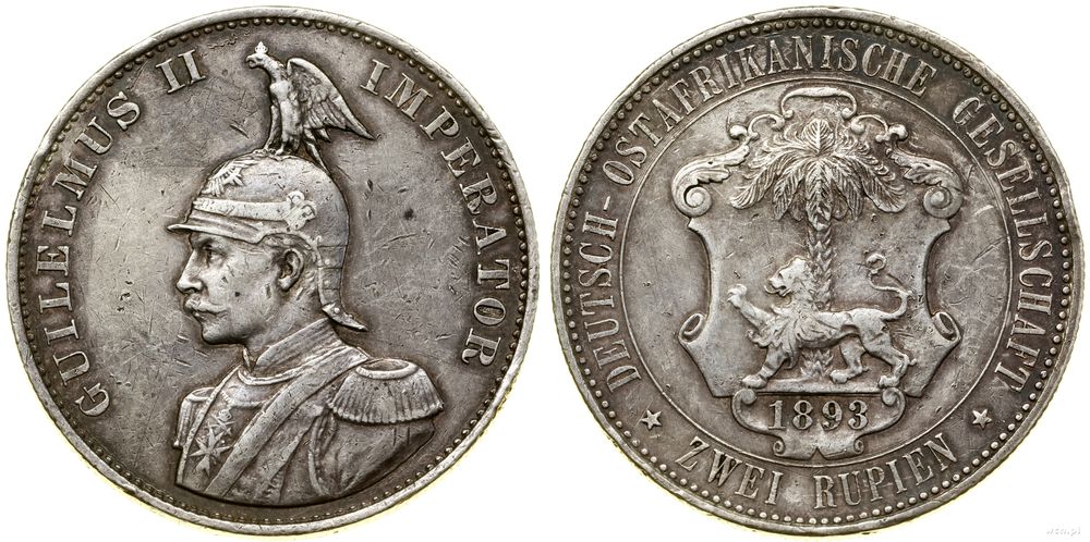 Niemcy, 2 rupie, 1893