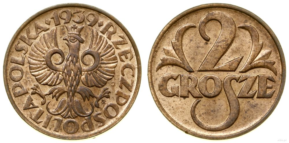 Polska, 2 grosze, 1939