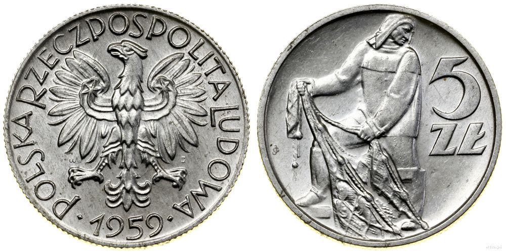 Polska, 5 złotych, 1959