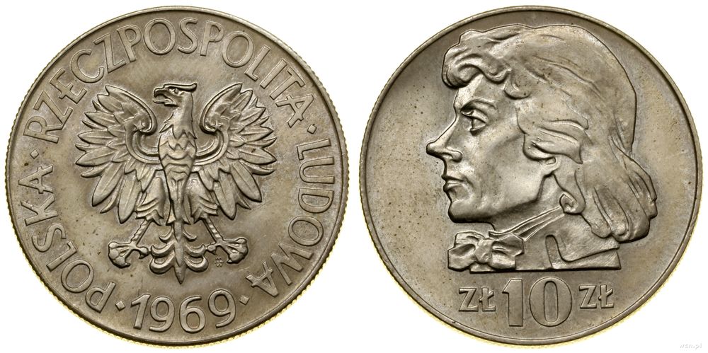 Polska, 10 złotych, 1969