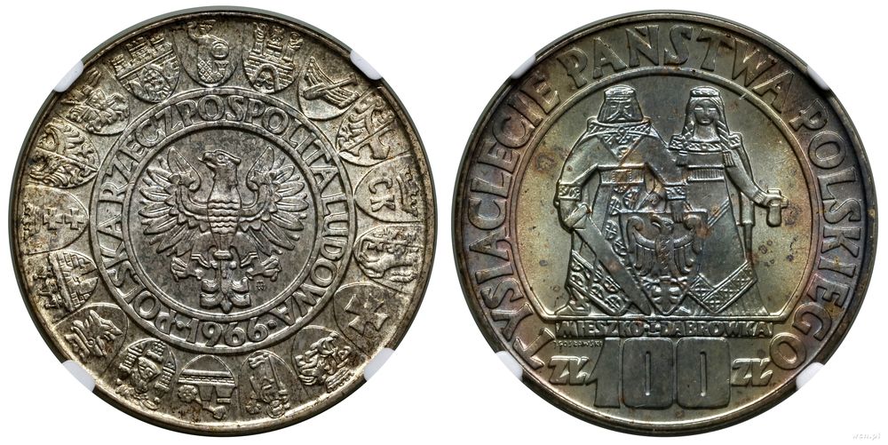 Polska, 100 złotych, 1966
