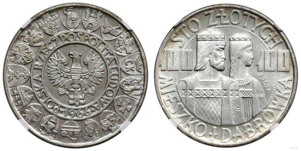 Polska, 100 złotych, 1966