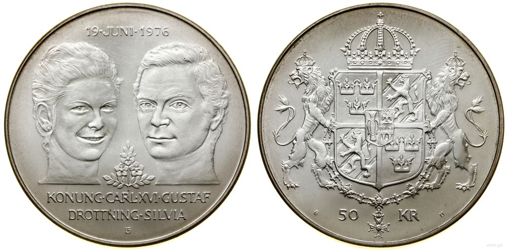 Szwecja, 50 koron, 1976