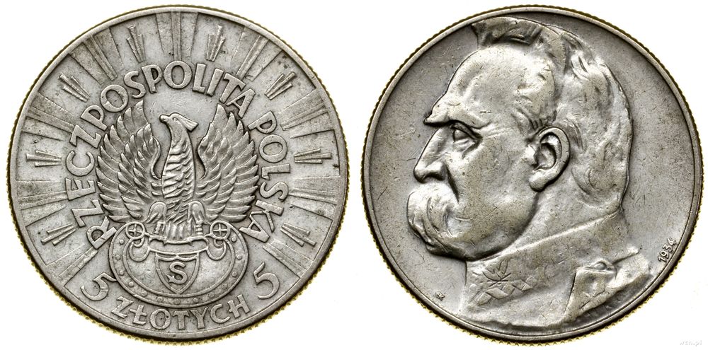Polska, 5 złotych, 1934 S