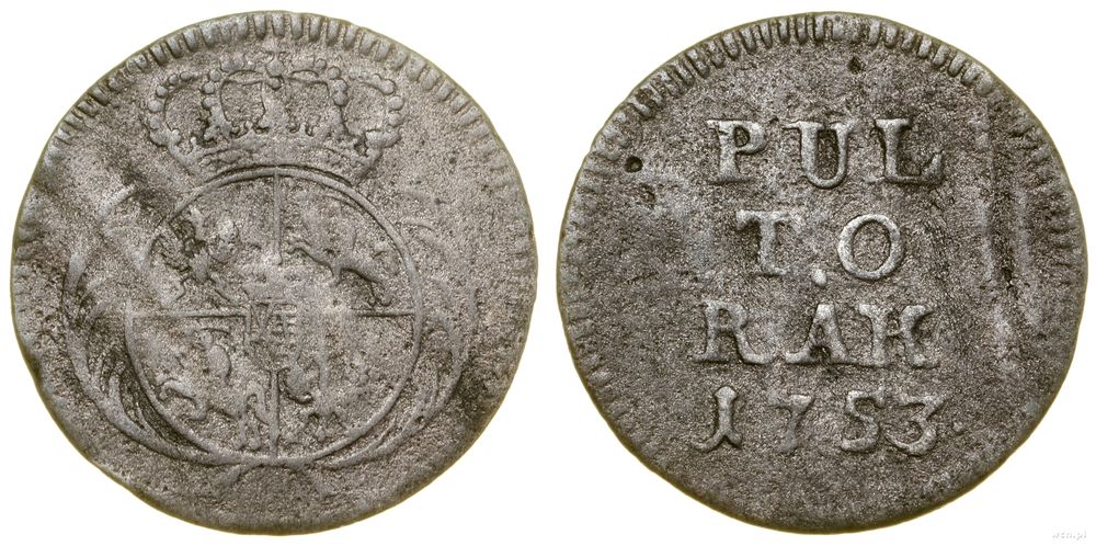Polska, półtorak, 1753