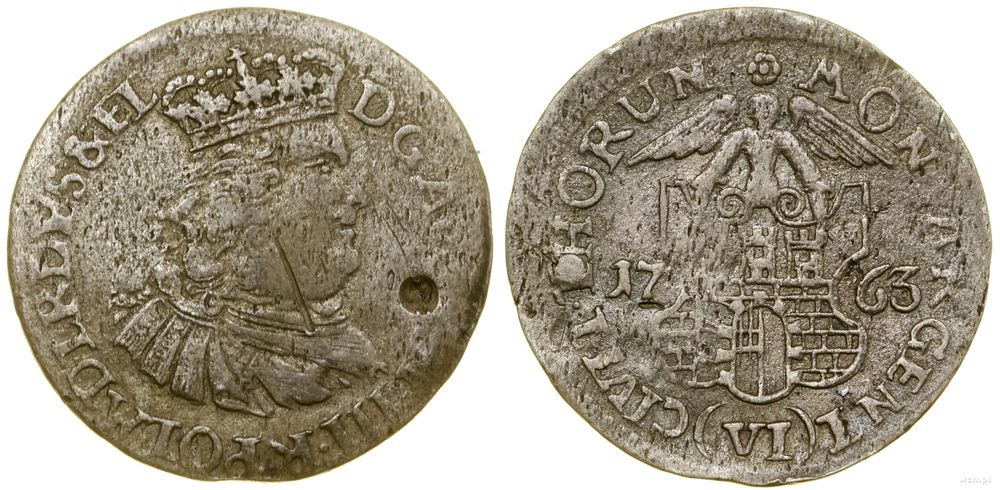 Polska, szóstak, 1763