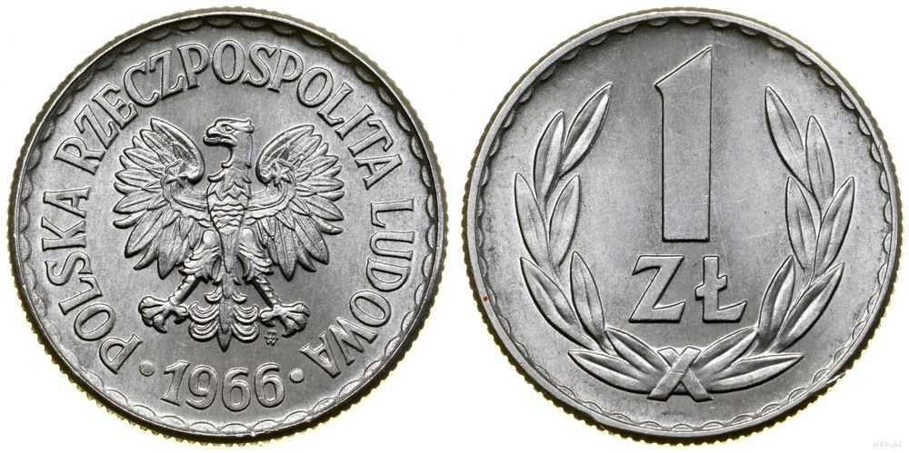 Polska, 1 złoty, 1966