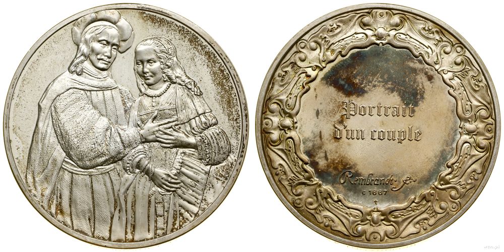 Francja, medal z serii Dzieła Rembrandta