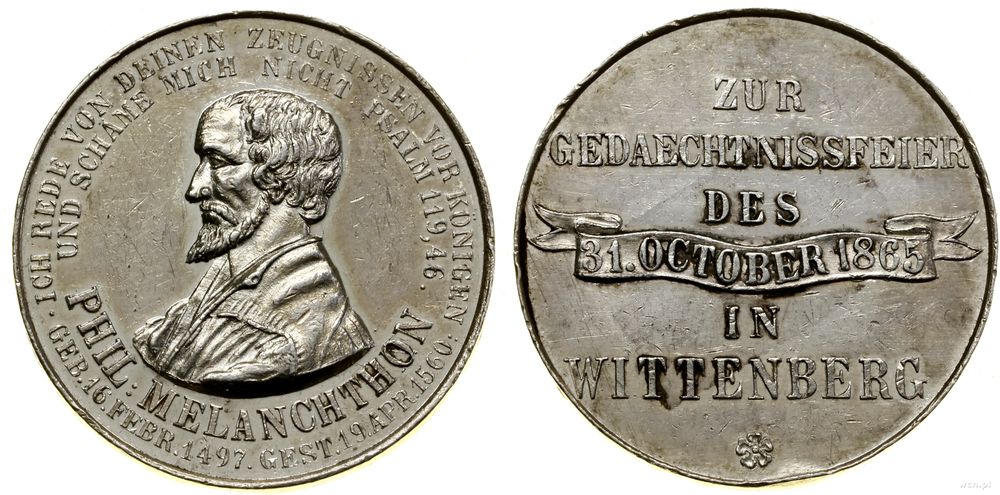 Niemcy, medal Odsłonięcie Pomnika Melanchtona, 1865