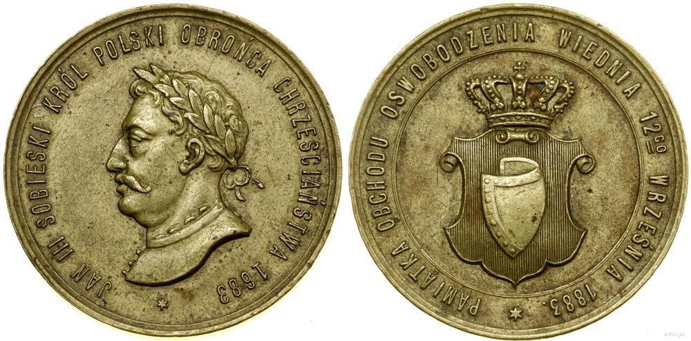 Polska, medal na 200. rocznicę Odsieczy Wiedeńskiej, 1883