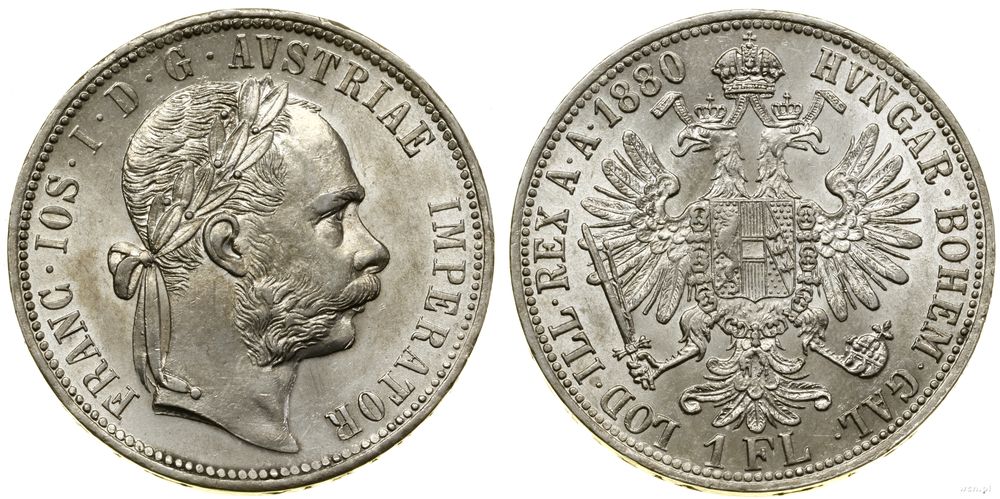 Austria, floren, 1880