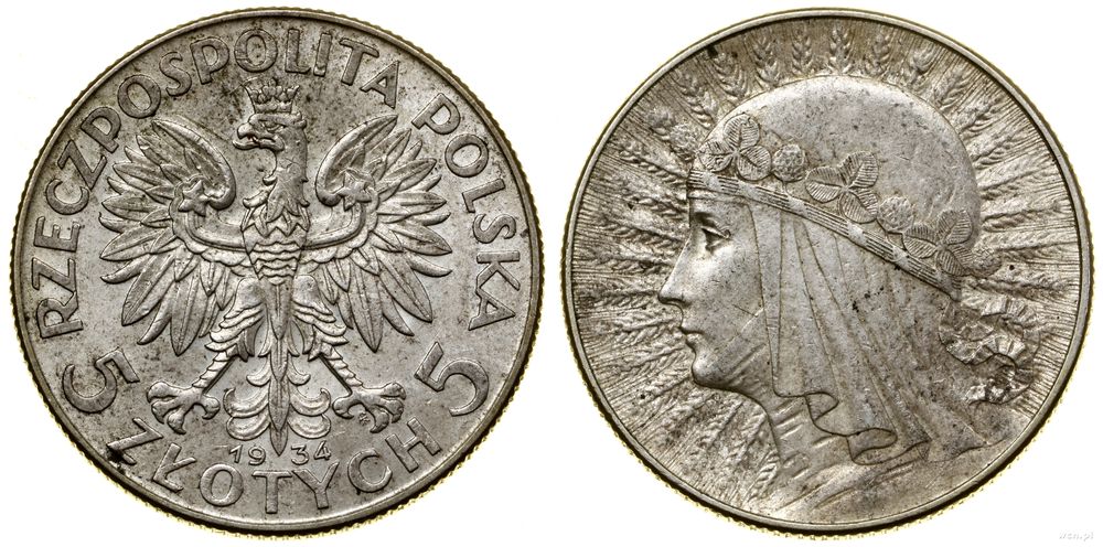 Polska, 5 złotych, 1934
