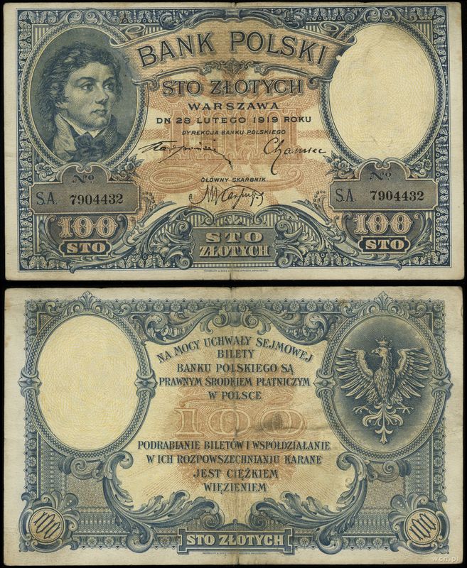 Polska, 100 złotych, 28.02.1919