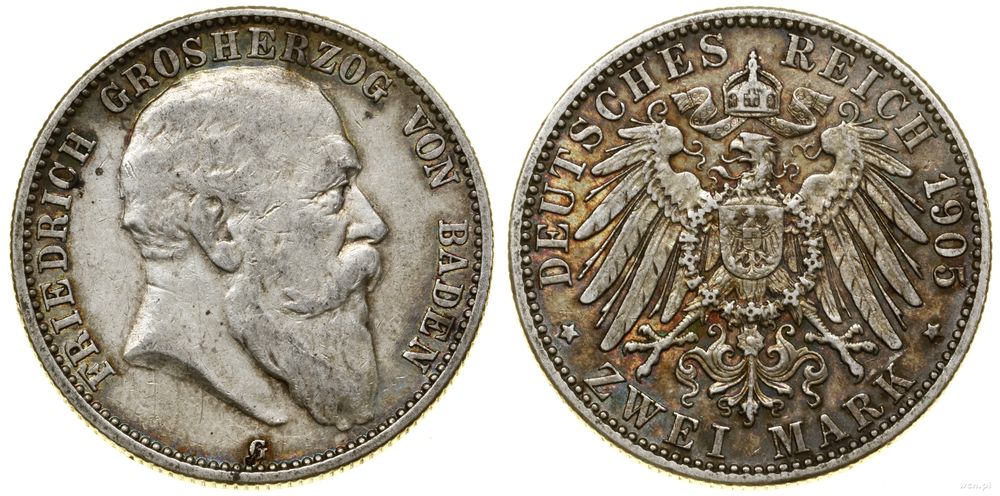 Niemcy, 2 marki, 1905 G