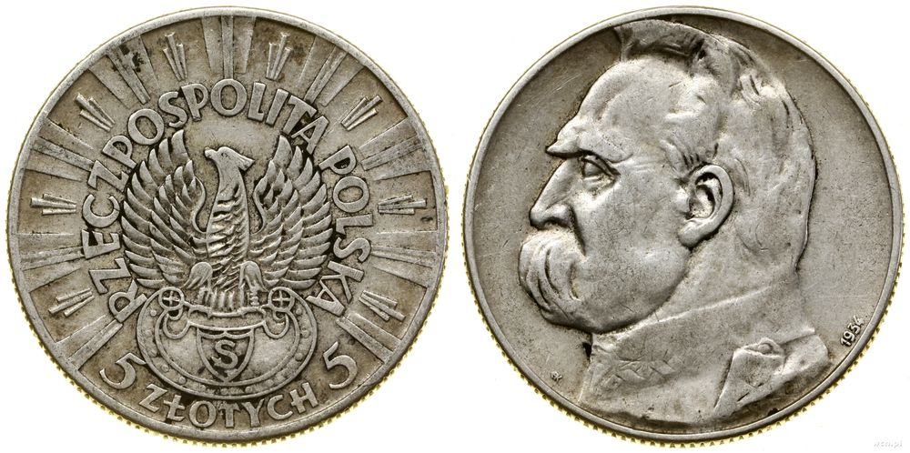 Polska, 5 złotych, 1934 S