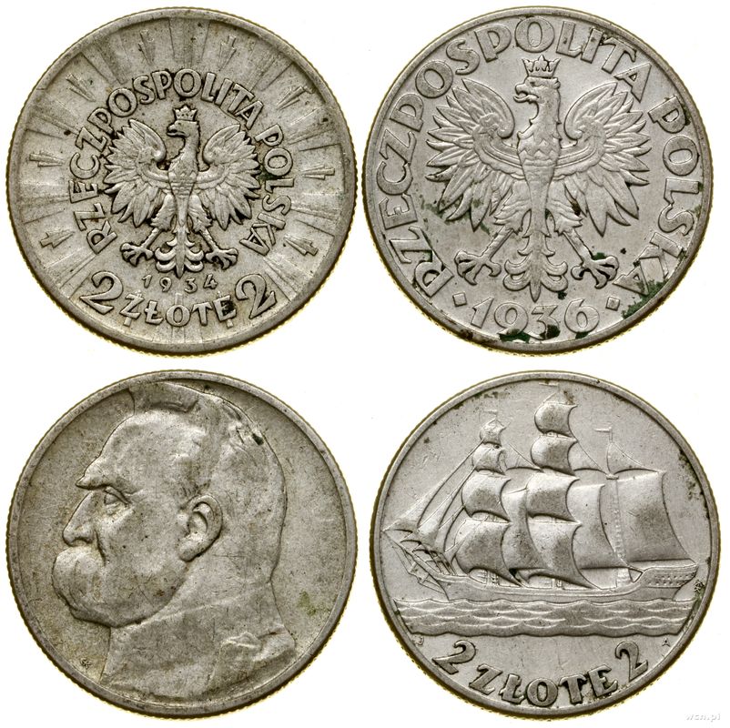 Polska, zestaw 2 x 2 złote