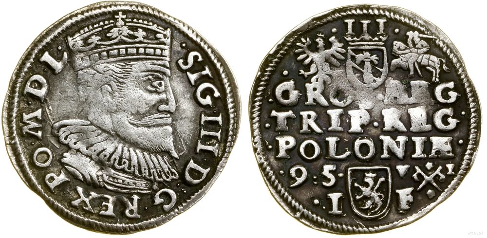Polska, trojak, 1595