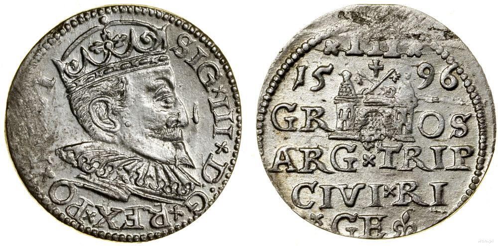 Polska, trojak, 1596