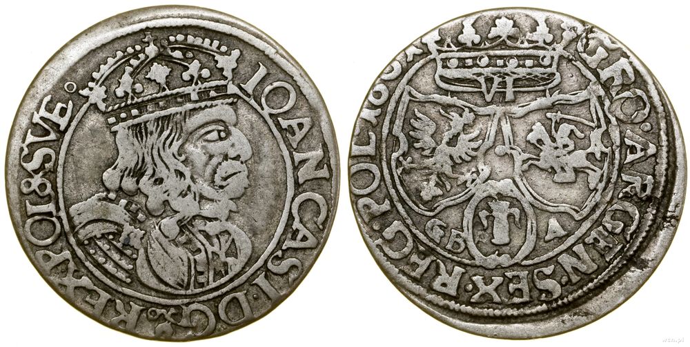 Polska, szóstak, 1661 GB-A