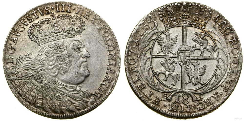 Polska, ort, 1754