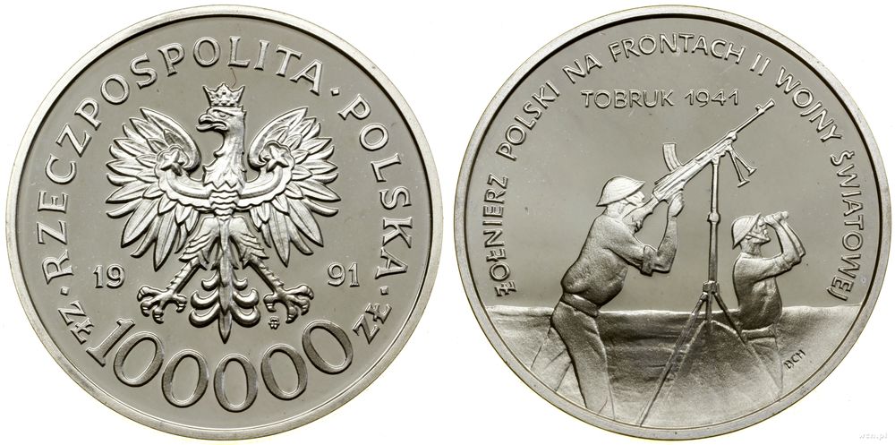 Polska, 100.000 złotych, 1991