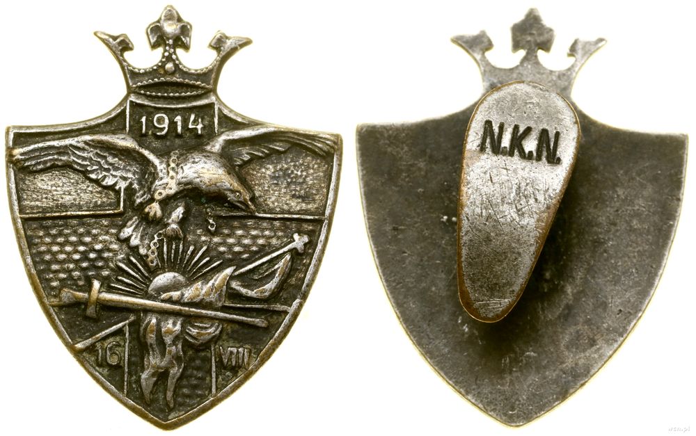Polska, odznaka pamiątkowa Stowarzyszenia Samarytanin Polski - “Alegoria Polska”, ok. 1915