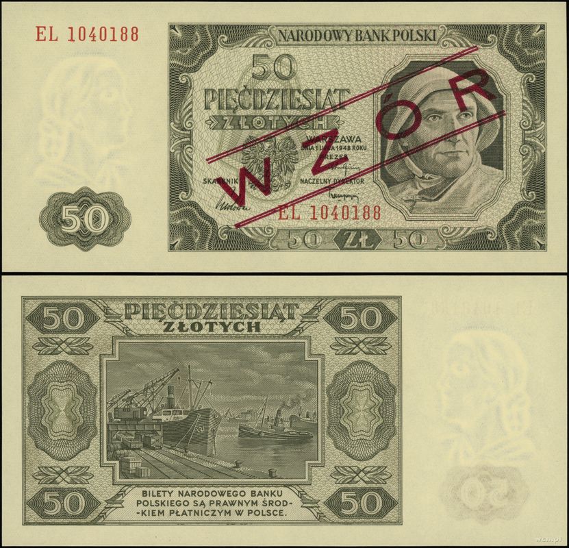 Polska, 50 złotych, 1.07.1948