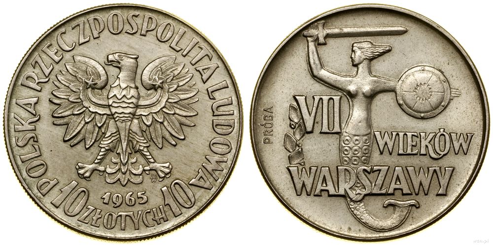 Polska, 10 złotych, 1965