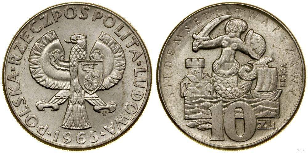 Polska, 10 złotych, 1965