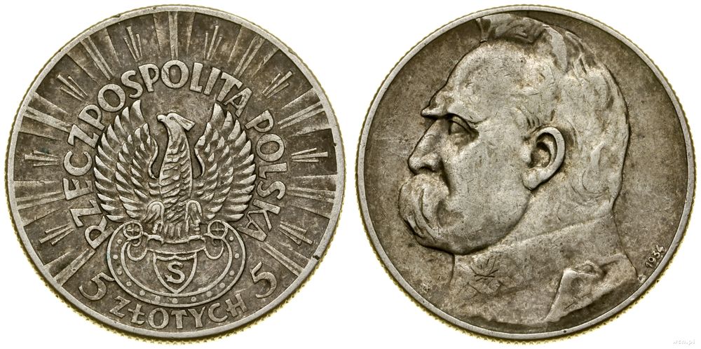 Polska, 5 złotych, 1934 S