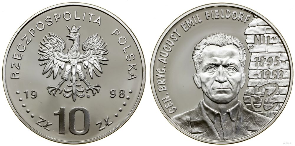Polska, 10 złotych, 1998
