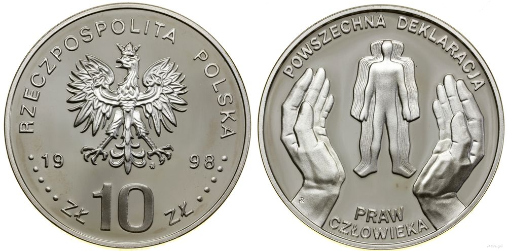 Polska, 10 złotych, 1998