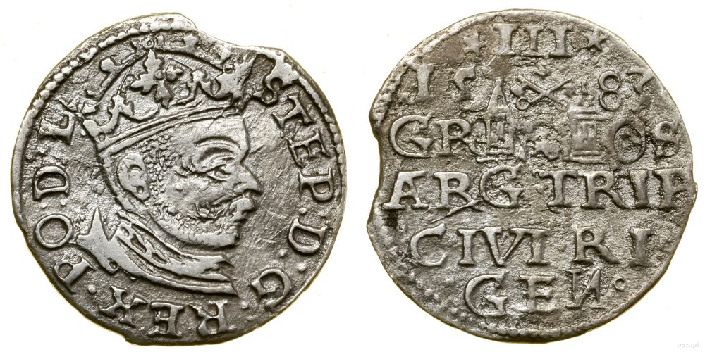 Polska, trojak, 1583