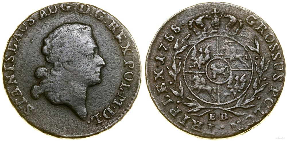 Polska, trojak, 1788 EB
