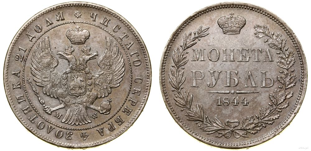 Polska, rubel, 1844 MW